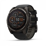 Fenix 8, 51 мм Solar Sapphire титановый угольно-серый, DLC-покрытием и черным ремешком 010-02907-11