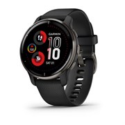 Venu 2 Plus черные, серым безелем и силиконовым ремешком 010-02496-11