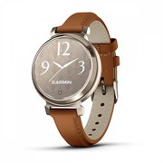 Lily 2 Classic, безелем цвета кремовое золото коричневый кожаный ремешок 010-02839-02