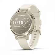 Lily 2 Active, золотистым безелем, бежевый силиконовый ремешок 010-02891-00, 010-02891-50