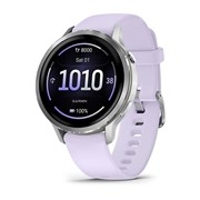 Venu 4 41 мм Silver Bezel, Periwinkle Silicone Band, 010-03013-01