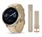 Venu 4 41 мм Lunar Gold, Bone Silicone Band, Light Sand Leather Band, 010-03013-03