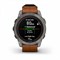 Fenix 7 Pro Sapphire Solar титановый серый, коричневым кожаным ремешком 010-02777-30
