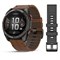 Fenix 8 PRO 51 мм Amoled Sapphire Lens Carbon Grey DLC Tinanium, Chestnut Leather Band, 010-03199-40