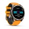 Fenix 8, 47 мм Amoled Sapphire Titanium светло-серый оранжевый силиконовый ремешок 010-02904-11