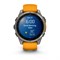 Fenix 8, 47 мм Amoled Sapphire Titanium светло-серый оранжевый силиконовый ремешок 010-02904-11